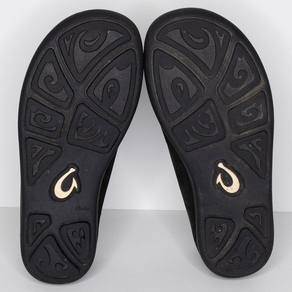 Olukai Boys Moloa Loafer Shoes Slip On Comfort Leather Youth Black Size 1 | AR - Picture 6 of 6
